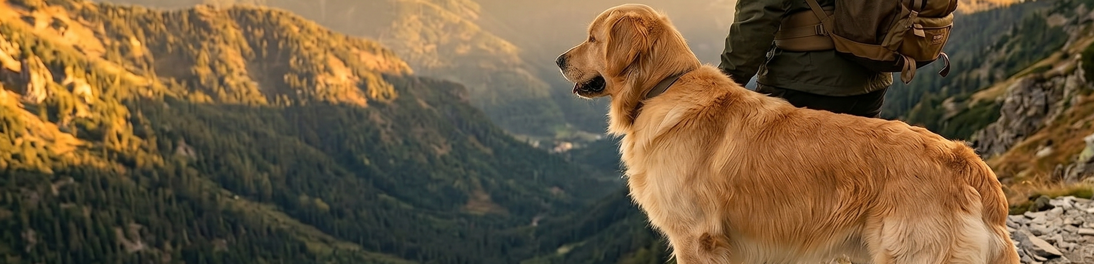K9 RockPaw — dog and owner on trail